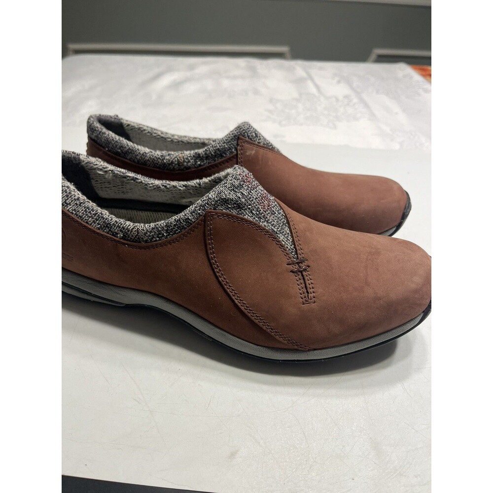 Smartwool TimbrerlandBrown Leather  Waterproof Vibram Ecostep Slip On Shoes 7.5M